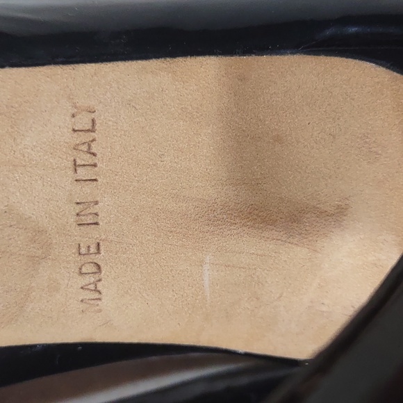 Kate Spade Black Patent Leather Peep Toe Heels Size 10 Medium - Picture 11 of 14